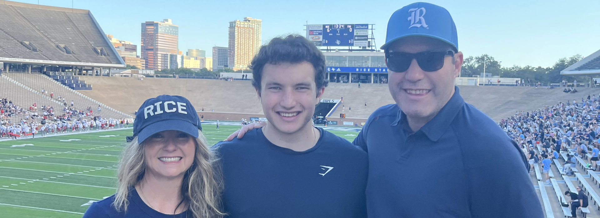 Parents Bree and Adam Pessin and son Jake Pessin ’29