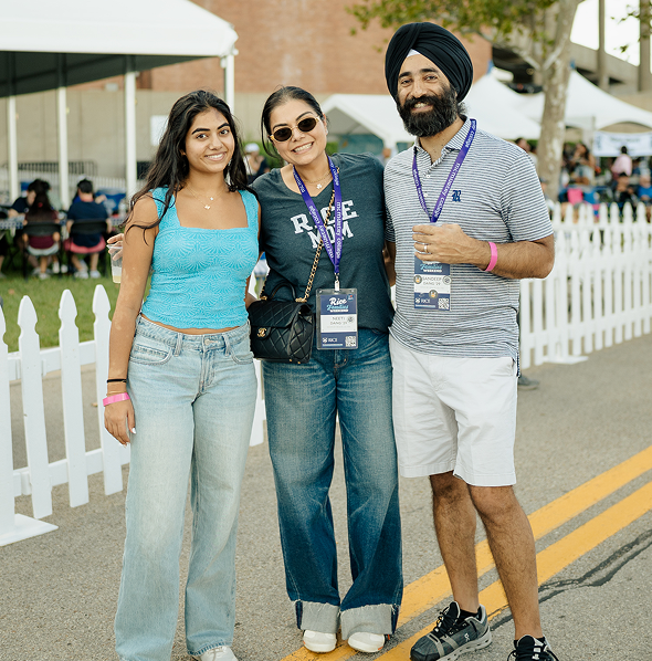 Rice Family photo at families weekend
